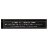 おもしろいな事務机のプラク デスクネームプレート (正面)