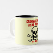 おもしろいな人食い ツートーンマグカップ (正面左)