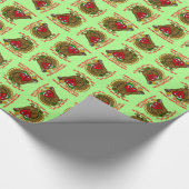 おもしろいな休日によってトルコの飲まれるハート ラッピングペーパー (角)