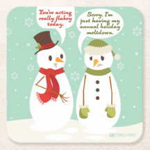 おもしろいな休日の溶解のクリスマスのコースター