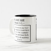 おもしろいな会計士定義-会計士の意味 ツートーンマグカップ (正面左)