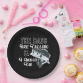 おもしろいな低音の魚釣りのお祝いのプレート ペーパープレート (パーティー)