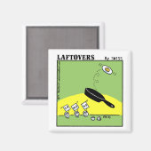 おもしろいな体育専門家の漫画はLaftoversに卵を投げつけます マグネット (正面/裏面)