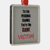 おもしろいな体育館のフィットネスの個人的な訓練のオーナメント メタルオーナメント (右)