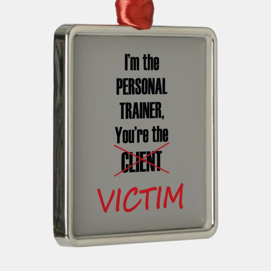 おもしろいな体育館のフィットネスの個人的な訓練のオーナメント メタルオーナメント (右)