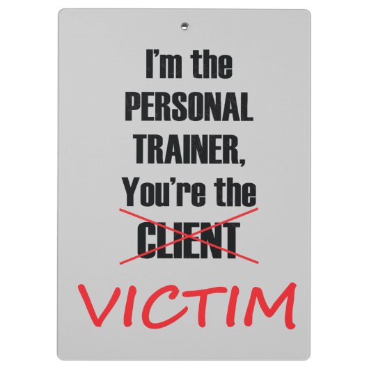 おもしろいな体育館のフィットネスの訓練のクリップボード クリップボード (裏面)