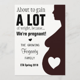 おもしろいな体重増加の妊娠の発表 案内状
