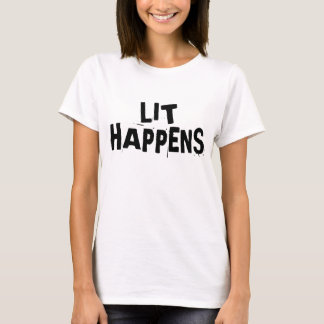 おもしろいな作家の読者のLitは起こります Tシャツ