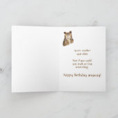 おもしろいな侮辱のかわいいフクロウのバースデー・カード カード (内部)