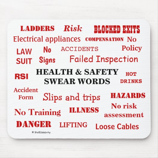 おもしろいな保健及び安全性は不敬な言葉の冗談のギフトを マウスパッド (正面)