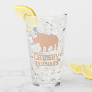 おもしろいな保存ぽっちゃりしたユニコーンのサイのピンクの誕生日 タンブラーグラス