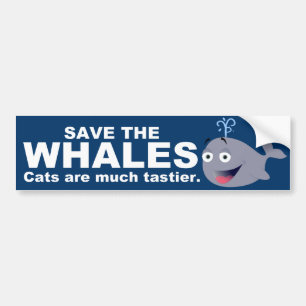 おもしろいな保存クジラの引用文 バンパーステッカー
