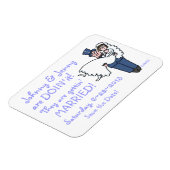 おもしろいな保存日付の結婚式の記念品 マグネット (左側)