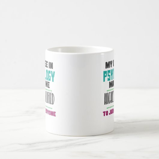 おもしろいな修飾された心理学者PhD PsyDのコーヒー・マグ コーヒーマグカップ (中央)