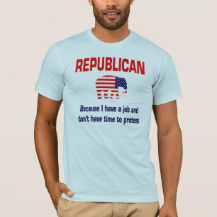おもしろいな共和党の抗議のワイシャツ Tシャツ