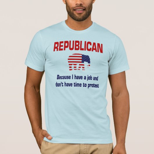 おもしろいな共和党の抗議のワイシャツ Tシャツ (正面)