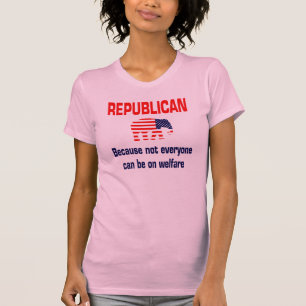 おもしろいな共和党の福祉のワイシャツ Tシャツ