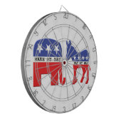 おもしろいな共和党員と民主党員の違い ダーツボード (正面左)