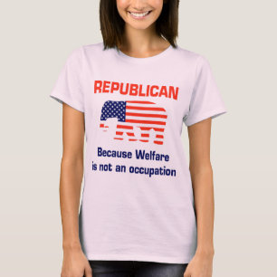おもしろいな共和党員-福祉 Tシャツ