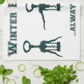 おもしろいな冬のエクササイズ キッチンタオル (折り畳み)