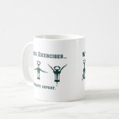 おもしろいな冬のエクササイズ コーヒーマグカップ (正面左)