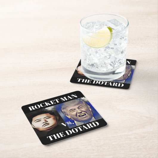 おもしろいな切札対金Jong国連バーのコースター スクエアペーパーコースター (インサイチュ)