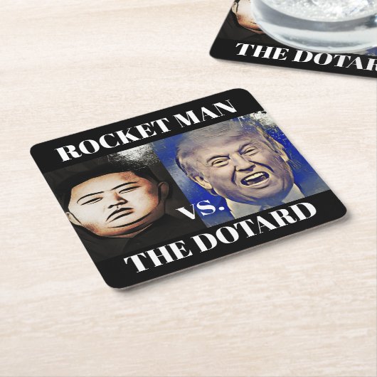 おもしろいな切札対金Jong国連バーのコースター スクエアペーパーコースター (アングル)