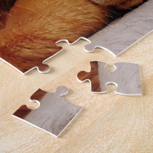 おもしろいな動物のミーム猫のミームのユーモアのあるな写真 ジグソーパズル (側面)
