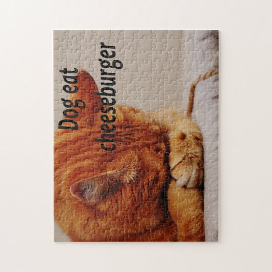 おもしろいな動物のミーム猫のミームのユーモアのあるな写真 ジグソーパズル (縦)