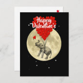 おもしろいな動物はバレンタインデーをからかいます 案内ポストカード (正面/裏面)