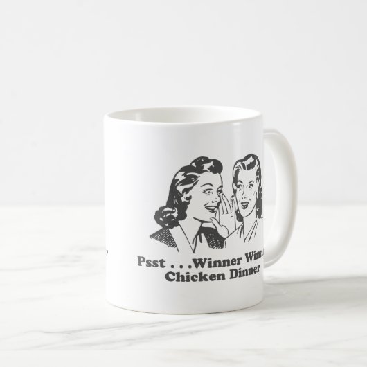 おもしろいな勝者の勝者の鶏の夕食 コーヒーマグカップ (正面右)