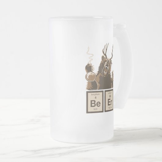 おもしろいな化学くまによって発見されるビール フロストグラスビールジョッキ (正面右)