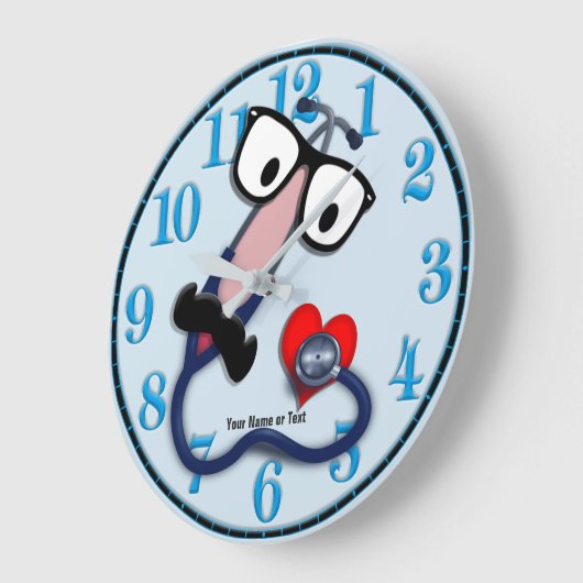 おもしろいな医学の時計の可変性の背景色 ラージ壁時計 (傾斜)