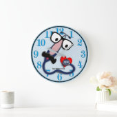 おもしろいな医学の時計の可変性の背景色 ラージ壁時計 (ホーム)