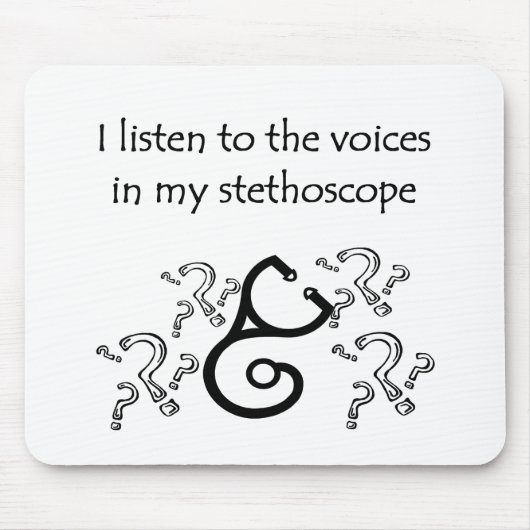 おもしろいな医者かナースのTシャツおよびギフト マウスパッド (正面)
