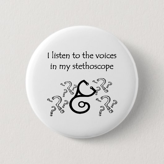 おもしろいな医者かナースのTシャツおよびギフト 缶バッジ (正面)