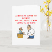 おもしろいな医者の冗談 カード (黄色い花)