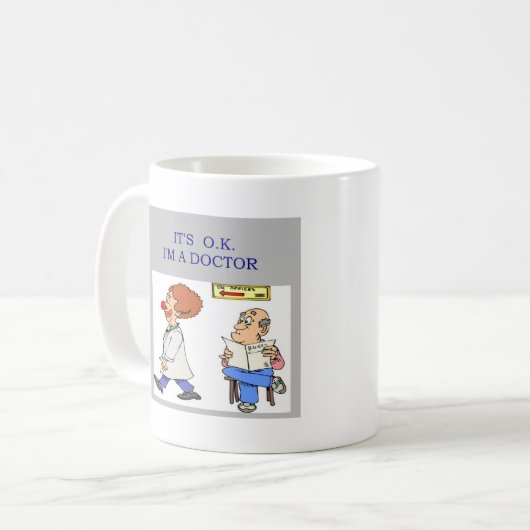 おもしろいな医者の冗談 コーヒーマグカップ (正面左)