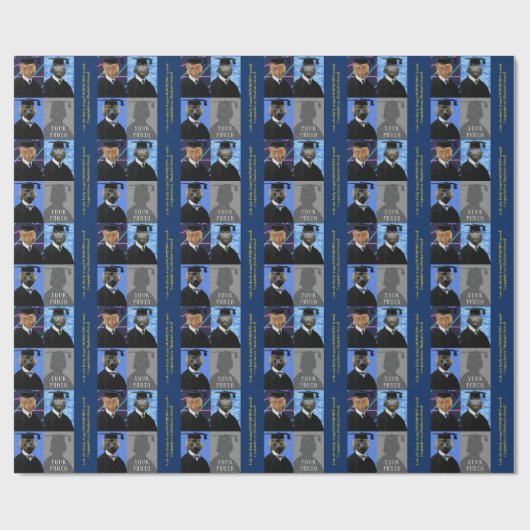 おもしろいな卒業はカスタムなお祝いをまねます ラッピングペーパー (フラット)