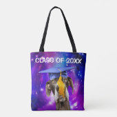 おもしろいな卒業犬の身に着けている帽子 トートバッグ (裏面)