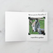 おもしろいな卒業、チンパンジーの夢みる人、Lemurの卒業生 カード (内部)