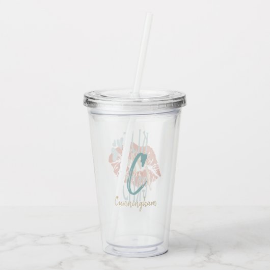 おもしろいな南ことわざは私の屑のタイポグラフィに接吻します アクリルタンブラー (裏面)