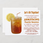 おもしろいな南家族会の菓子の茶 招待状 (正面/裏面)