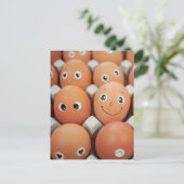 おもしろいな卵の顔-朝食用食品のプリント ポストカード (スタンド正面)