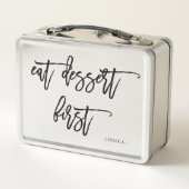おもしろいな原稿|はデザートを最初に食べます メタルランチボックス (裏面)