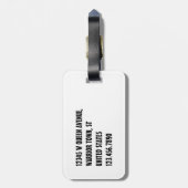 おもしろいな名前をカスタムする女性戦士女王 ラゲッジタグ (裏面縦)