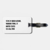 おもしろいな名前をカスタムする女性戦士女王 ラゲッジタグ (裏面横)