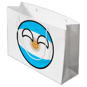 おもしろいな向くオタク系のなアルゼンチンCountryball ラージペーパーバッグ (裏面アングル)