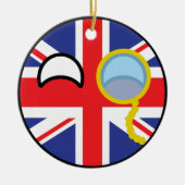おもしろいな向くオタク系のなイギリスCountryball セラミックオーナメント (正面)