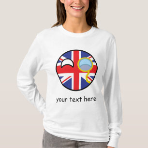 おもしろいな向くオタク系のなイギリスCountryball Tシャツ